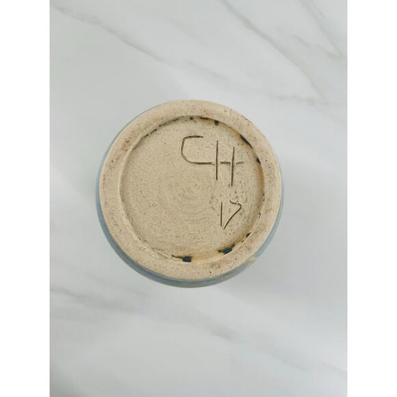 Blue Small Handmade Pottery Vase Home Decor - Picture 5 of 8